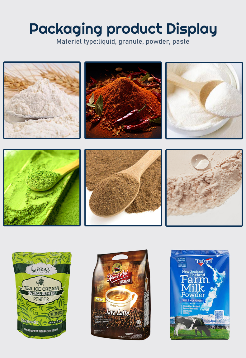 Multi-Function Packaging Machines spice Food Packing Machine spice Flour Washing Detergent coffee Powder Filling Packing Machine