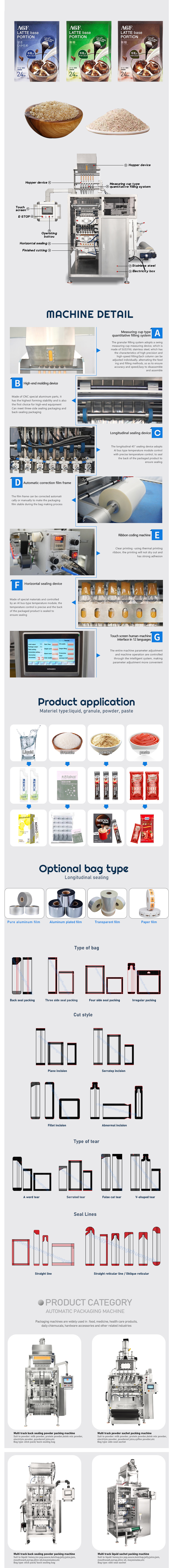 Multi-Lane three-side Sealing Composite Packaging Film Packing Machine Desiccant / candy Pellet sugar packing machine