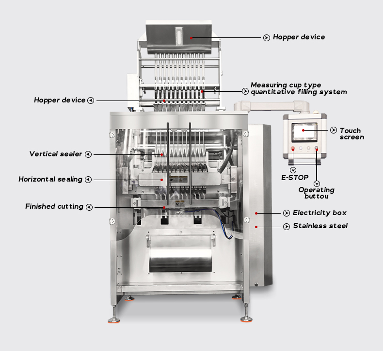 Granule powder stick sachet packing machine 3 in 1 sugar coffee mixed Stick packing machine coffee Sachet Packing Machine