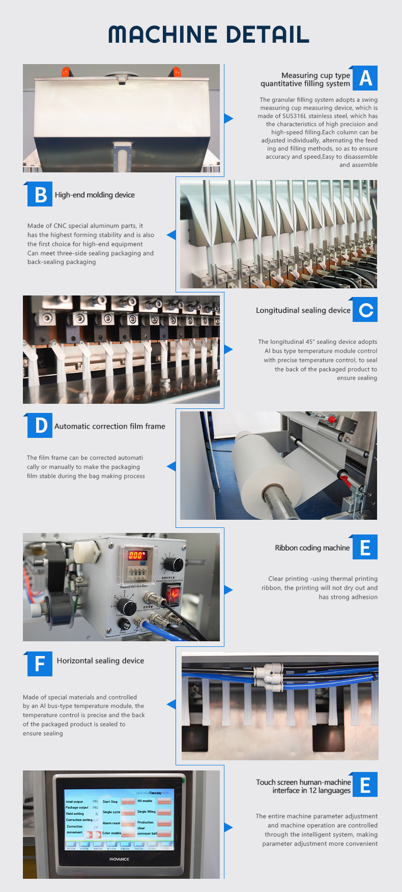 Automatic Multi-Lane granule packing machine Coffee stick packaging machine Freeze-dried coffee powder Powder packing machine
