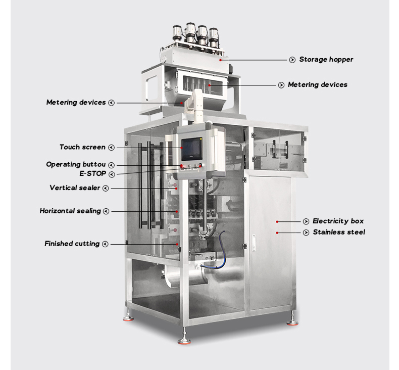 multi lane coffee Particle powder mixed sachet packing machine solid drink powder Packing Machine multi lane packing machine