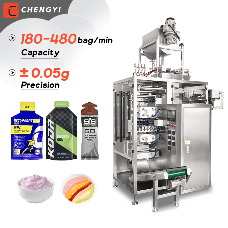 Enzyme Syrup Gel Jelly Stick mixed jam Sachet Packing Machine multi lane liquid packing machine vffs energy gel packing machine