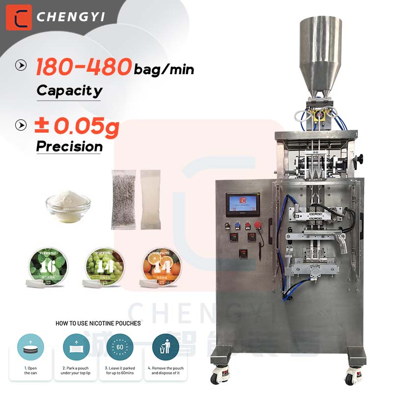 High Speed Automatic Small Snus Pouch Powder Packing Machine