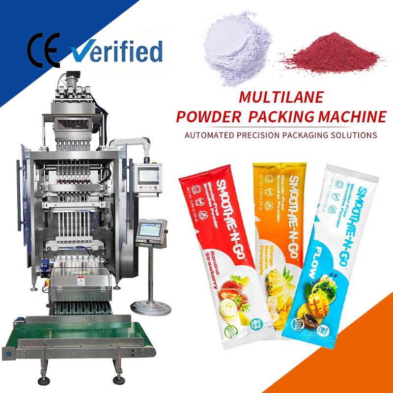 Automatic Auger Filling 8 Lanes 2g 10g Meal Replacement Powder Stick Packing Machine