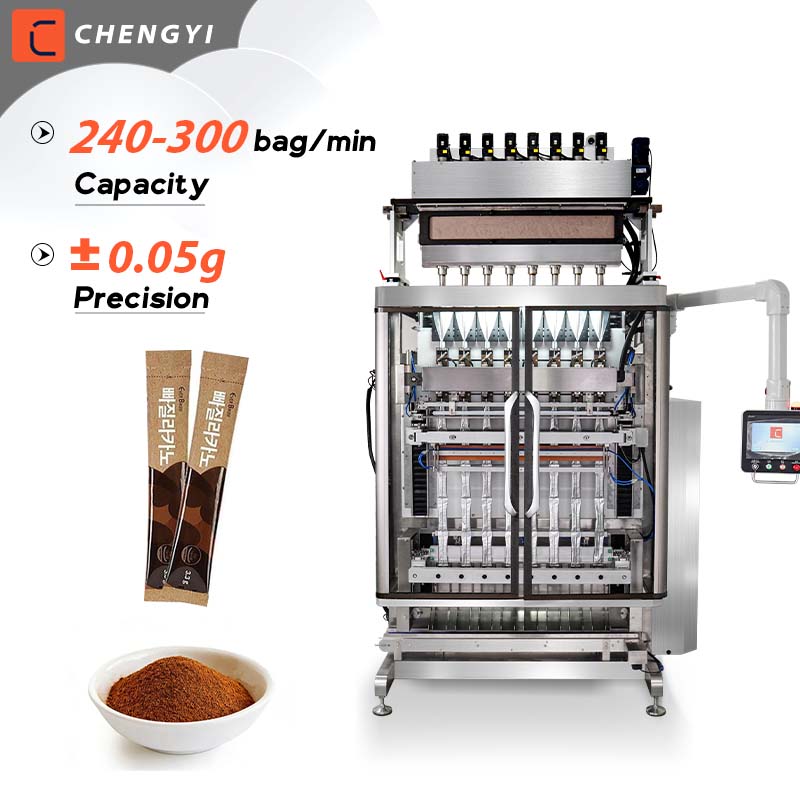 Automatic Multilane Sachet Instant 3 in 1 Coffee Powder Stick Packaging Machine 