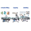 Automatic Desktop Liquid Filling Machine Water Oil Sauce Juice Liquid Filling Capping Machine Labeling Machine
