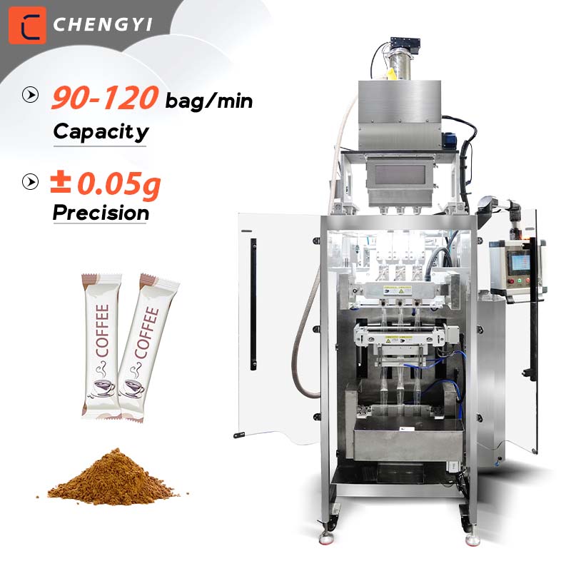 Fully Automatic 3 Lane Packaging Machine for Electrolytes Powder Sachet Packing Machine