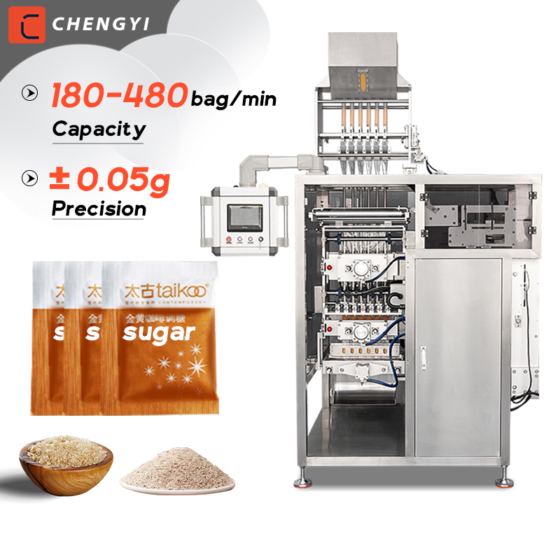 Multi-Lane three-side Sealing Composite Packaging Film Packing Machine Desiccant / candy Pellet sugar packing machine